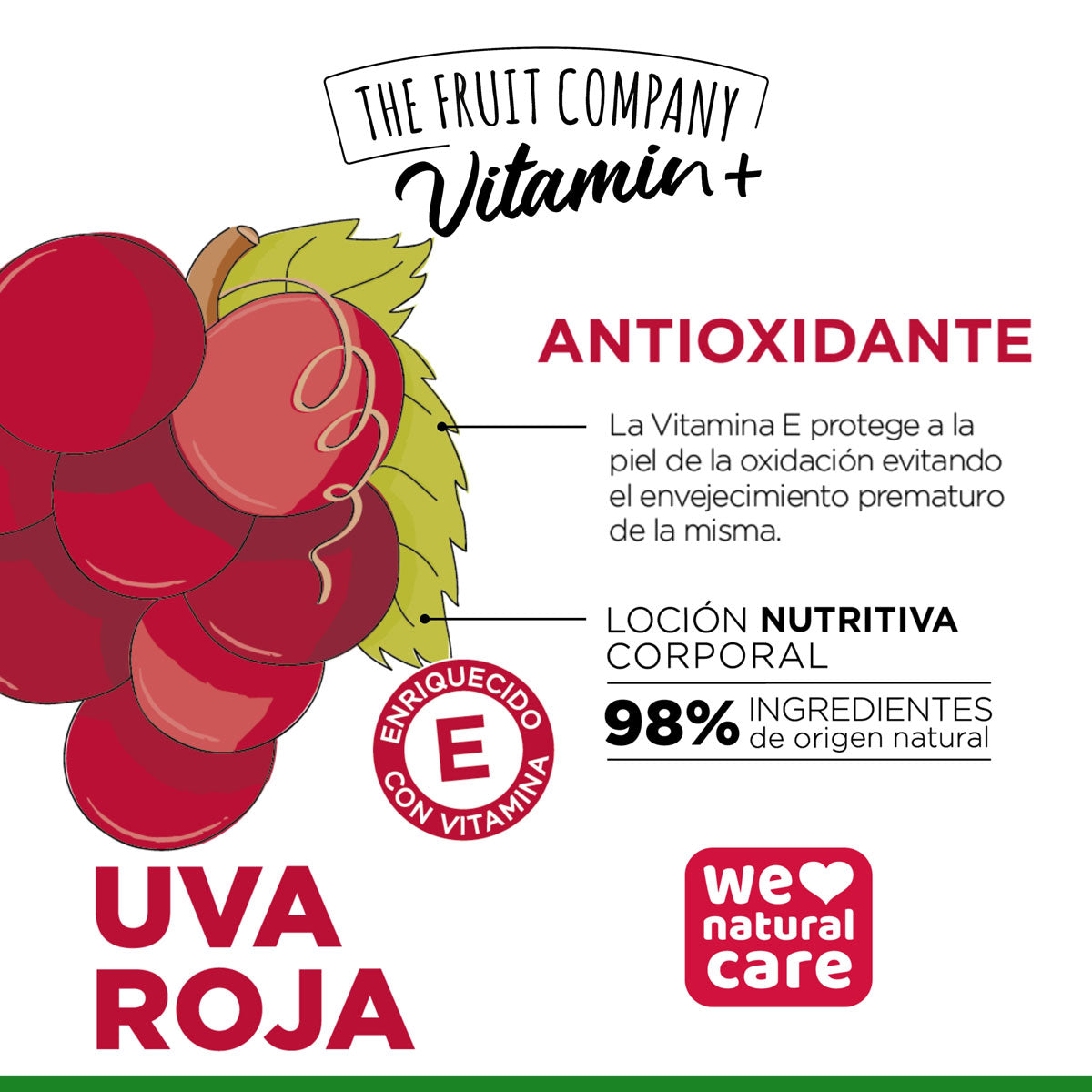 Loción Corporal Uva Roja Antioxidante +Vitamina E