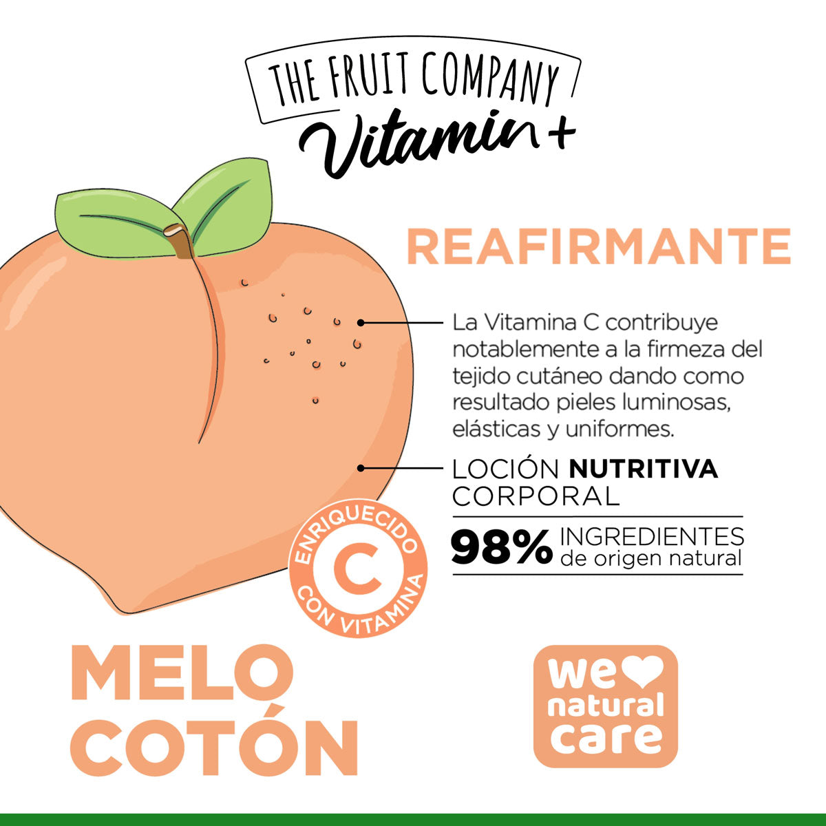 Loción Corporal Melocotón Reafirmante +Vitamina C