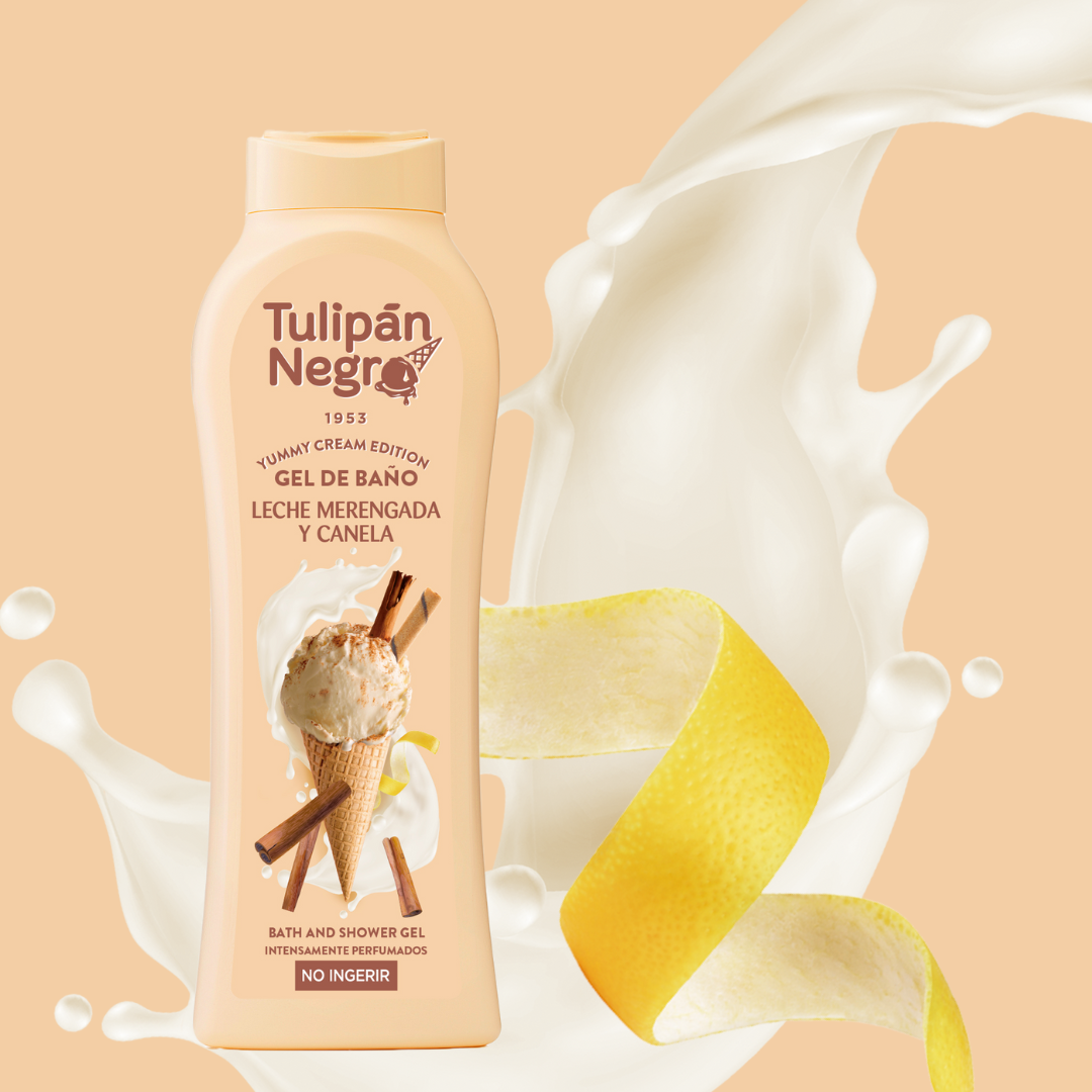 Gel de Baño Leche Merengada y Canela Tulipán Negro