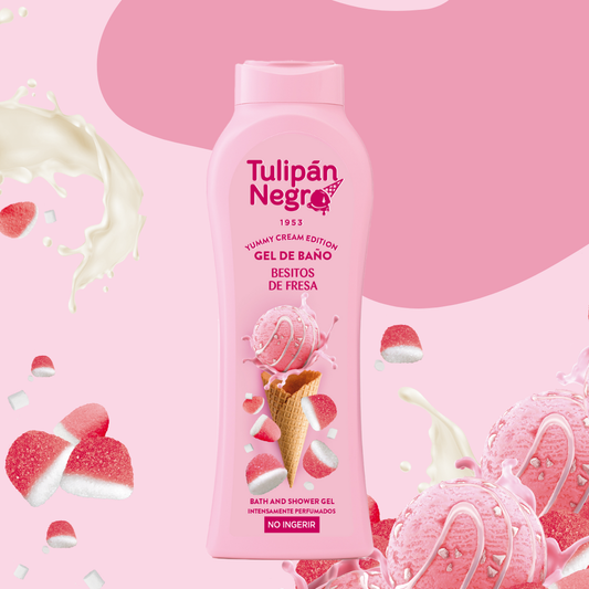 Gel de Baño Besitos de Fresa Tulipán Negro