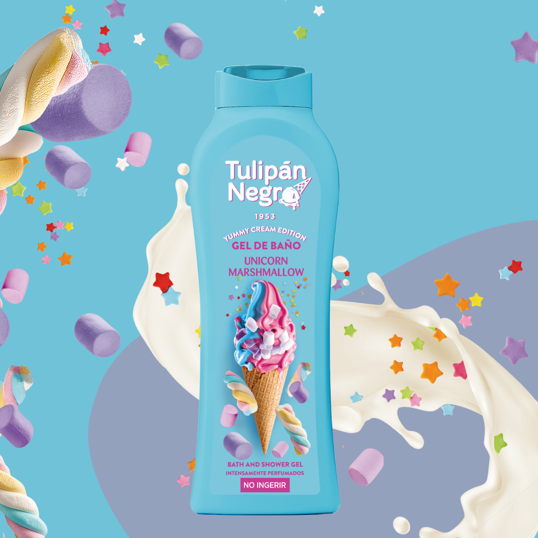 Gel de Baño Unicornio Tulipán Negro