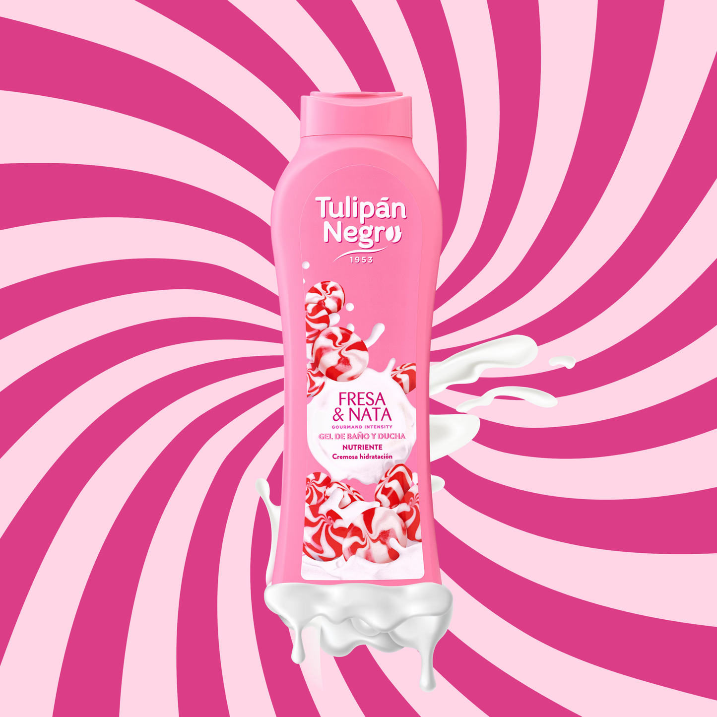 Gel de Baño Fresa y Nata Tulipán Negro