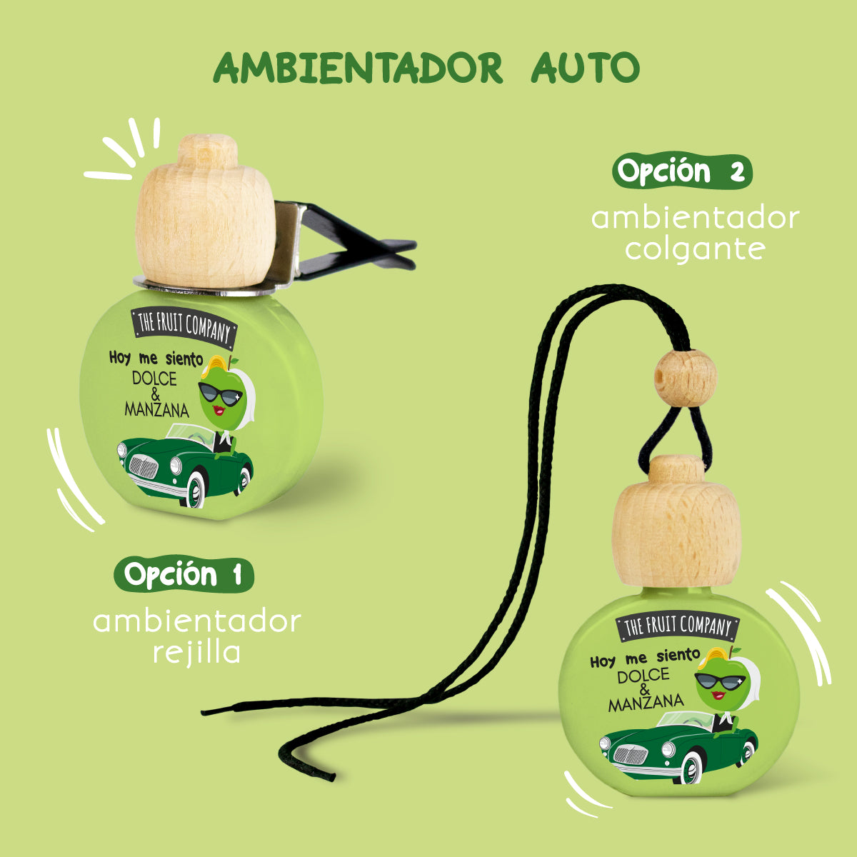 Ambientador para Coche de Manzana Verde TFC